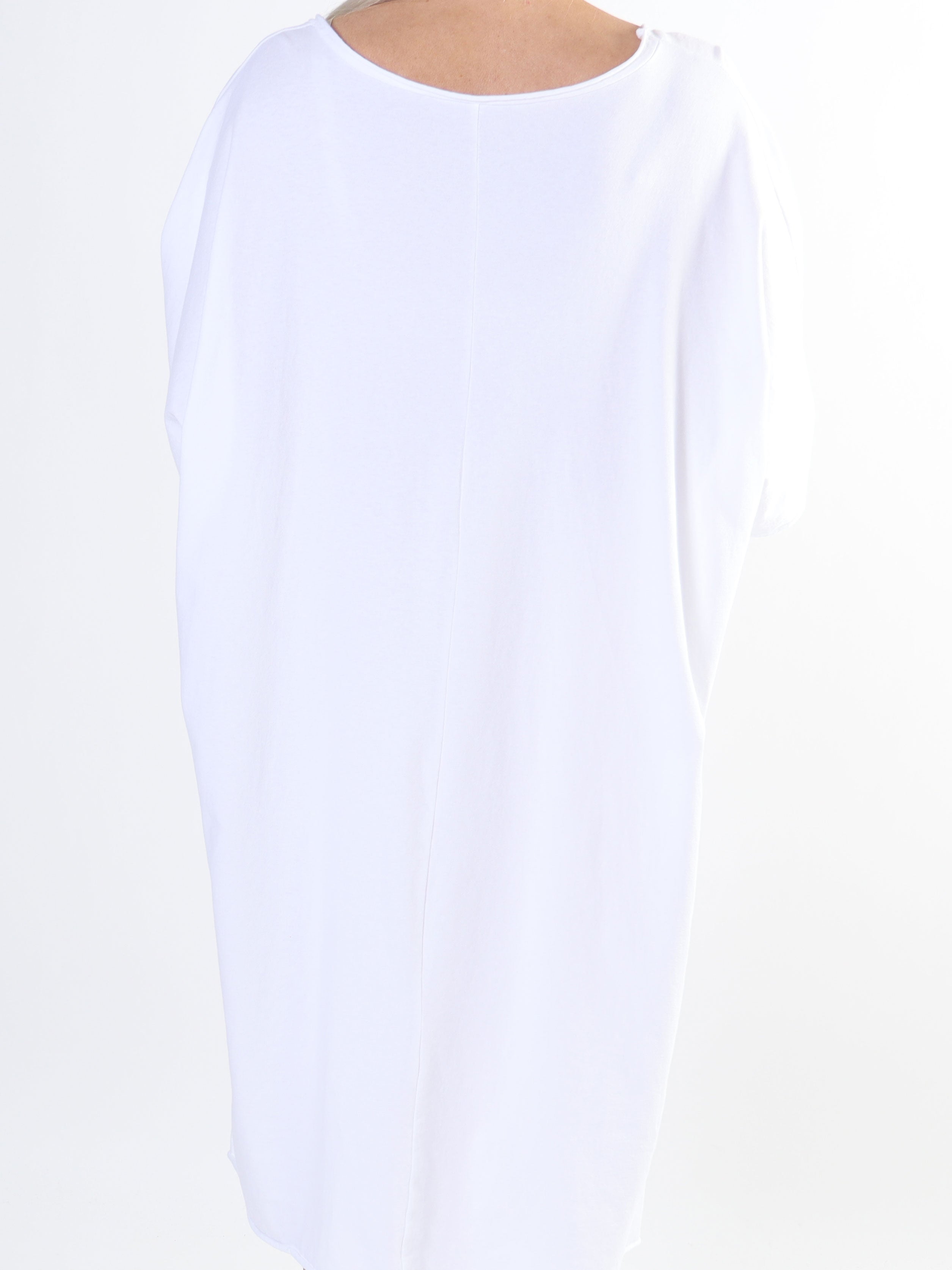 Shila - Plus size t-shirtkjole i bomuld med hjerte i pailletter